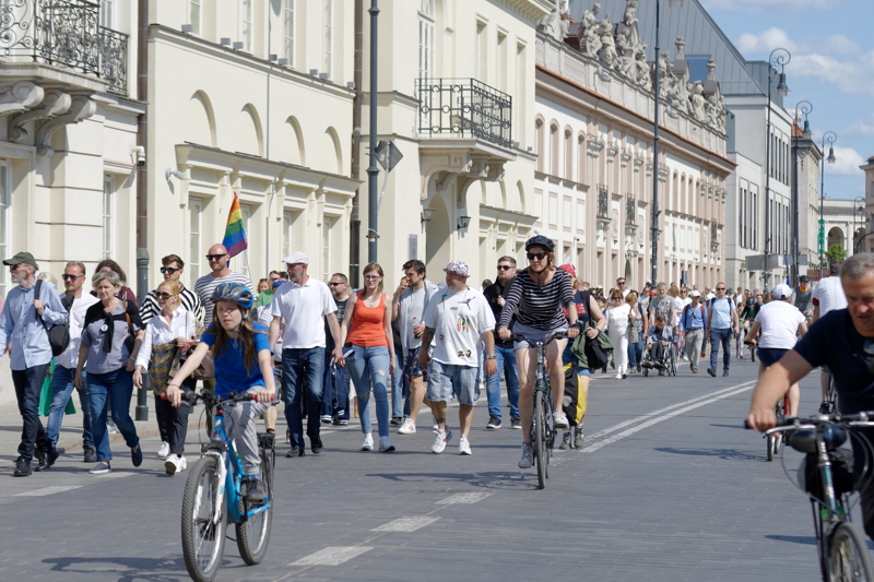 17 - A public bicycling event, in Warsaw, Poland